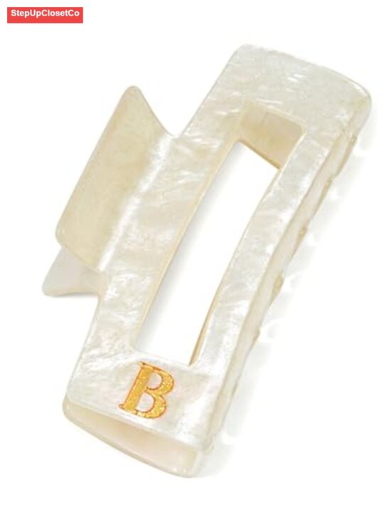 Accessories - Monogram Initial Gold Claw Clip Women Thick Hair Strong Hold